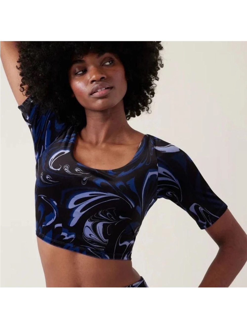 Athleta Exhilarate Velvet Crop Top